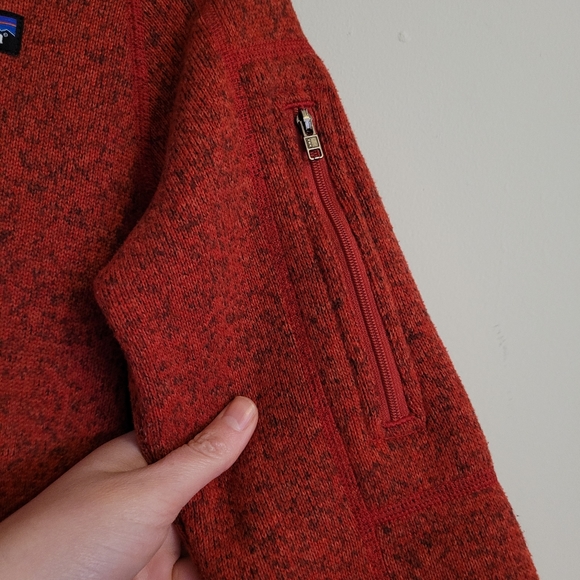 Patagonia Women's Better Sweater Quarter Zip Red - Picture 6 of 14